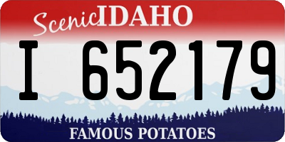 ID license plate I652179