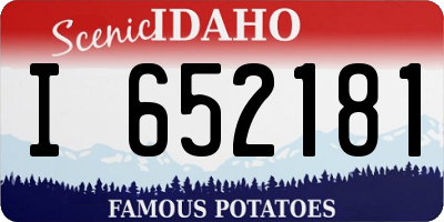 ID license plate I652181
