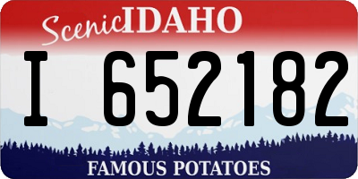 ID license plate I652182