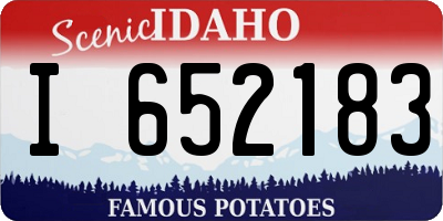 ID license plate I652183