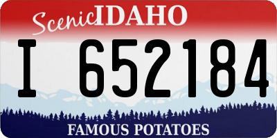 ID license plate I652184