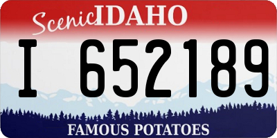 ID license plate I652189