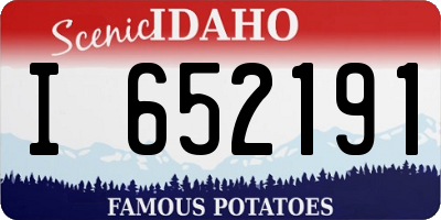 ID license plate I652191