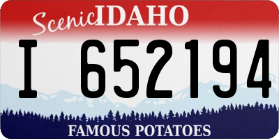 ID license plate I652194