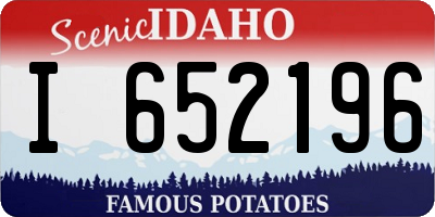 ID license plate I652196