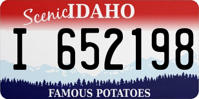 ID license plate I652198