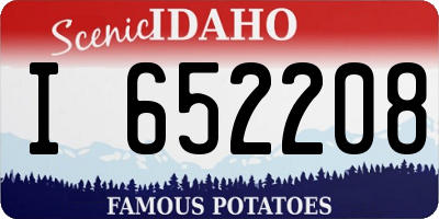 ID license plate I652208