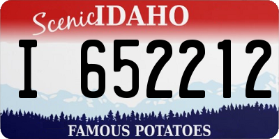ID license plate I652212