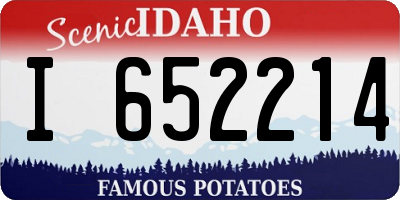 ID license plate I652214