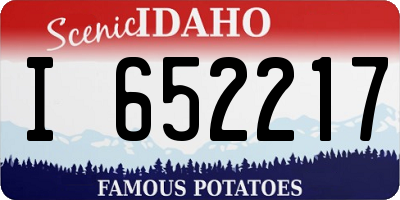 ID license plate I652217