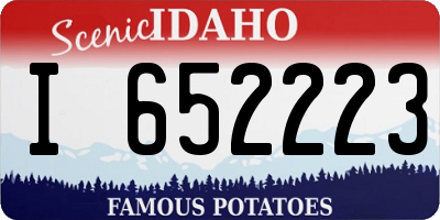 ID license plate I652223