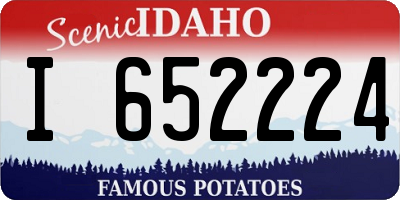 ID license plate I652224