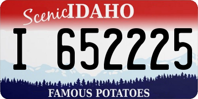 ID license plate I652225