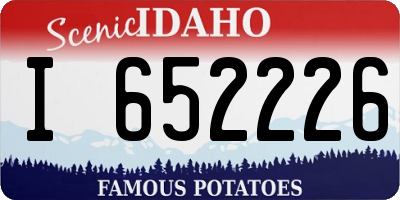 ID license plate I652226