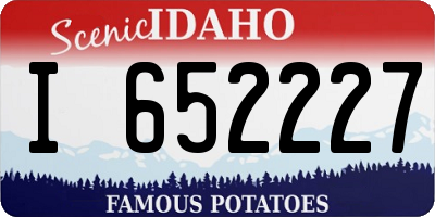ID license plate I652227
