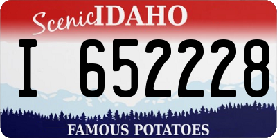 ID license plate I652228