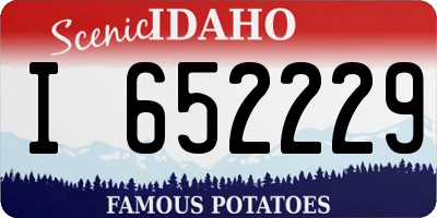 ID license plate I652229
