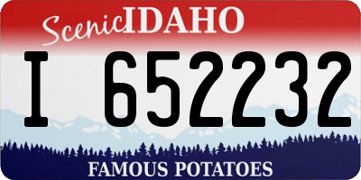 ID license plate I652232