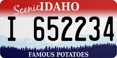 ID license plate I652234