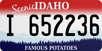ID license plate I652236