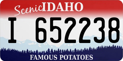 ID license plate I652238