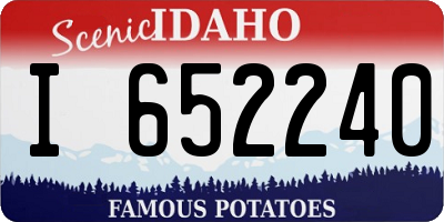 ID license plate I652240