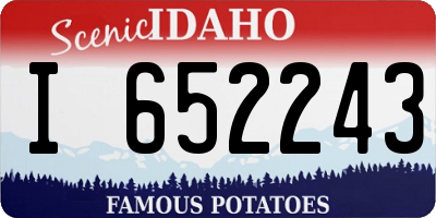 ID license plate I652243