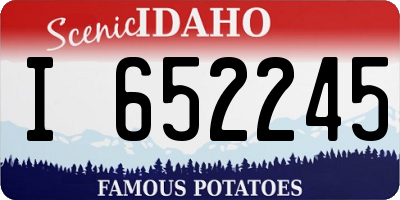 ID license plate I652245