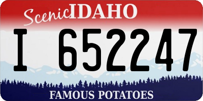 ID license plate I652247