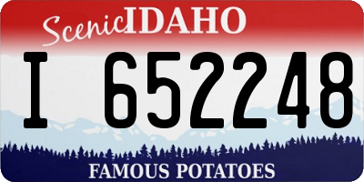 ID license plate I652248