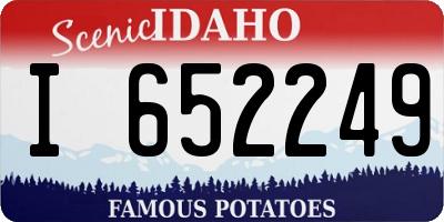 ID license plate I652249