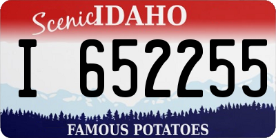 ID license plate I652255