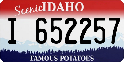 ID license plate I652257