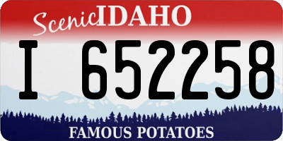 ID license plate I652258