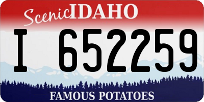 ID license plate I652259