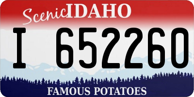 ID license plate I652260