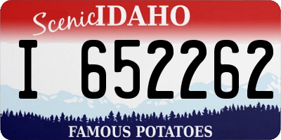 ID license plate I652262