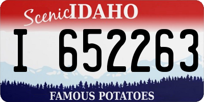 ID license plate I652263