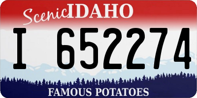 ID license plate I652274