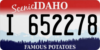 ID license plate I652278