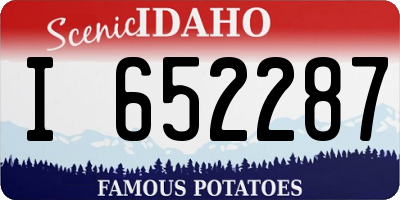 ID license plate I652287