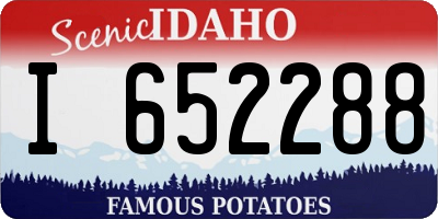 ID license plate I652288