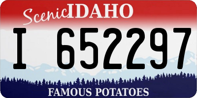 ID license plate I652297