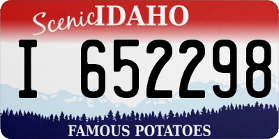 ID license plate I652298