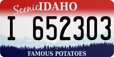 ID license plate I652303