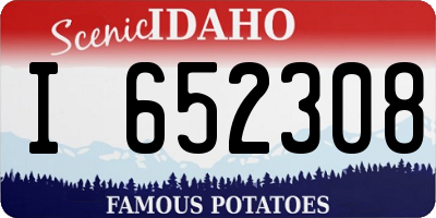 ID license plate I652308
