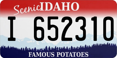 ID license plate I652310