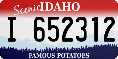 ID license plate I652312