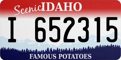 ID license plate I652315