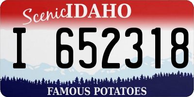 ID license plate I652318